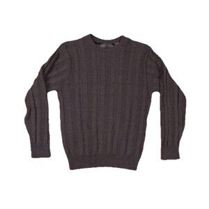 Oscar de la Renta Cotton Blend Charcoal Sweater Sz S Office Work Casual Classic
